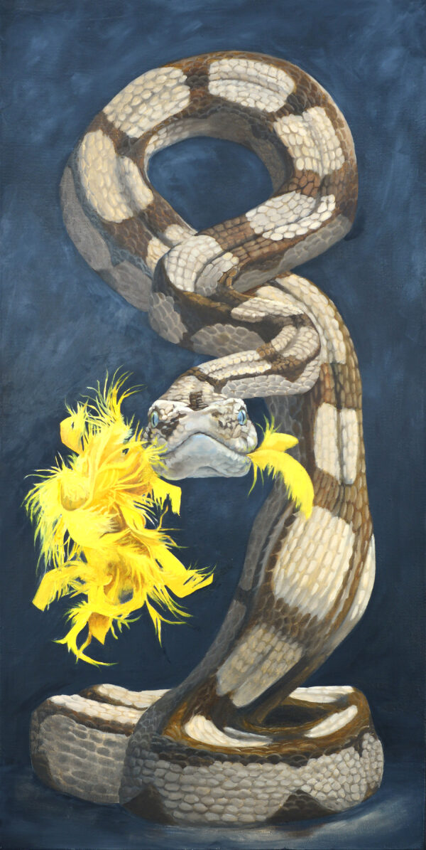 Hangry Snake - Oil Painting by Leah Kiser